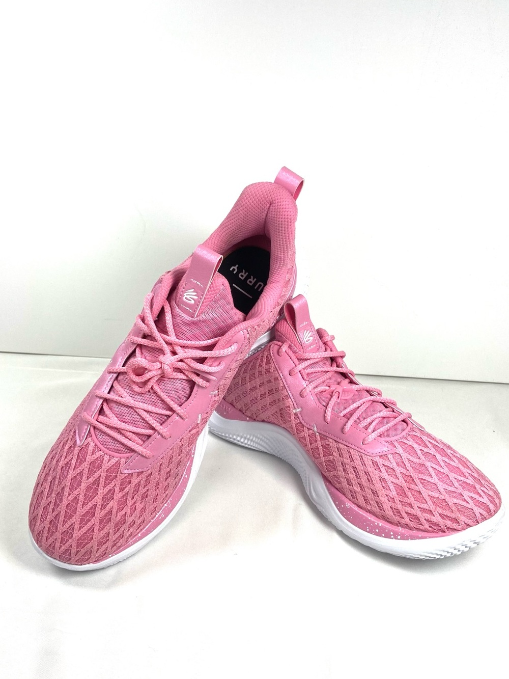 Under Armour Curry Flow 10 Team Pink Basketball Shoes Mens 17 3026624-601